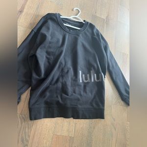 lululemon black oversized crew neck size 12